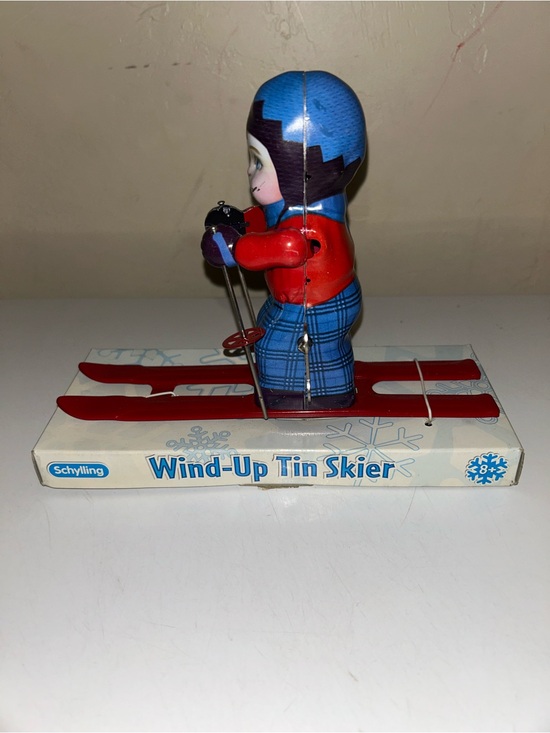 Schylling Other - 2006 SCHYLLING WIND-UP TIN SKIER WITH BOX VGUC REDO OF A VINTAGE TOY